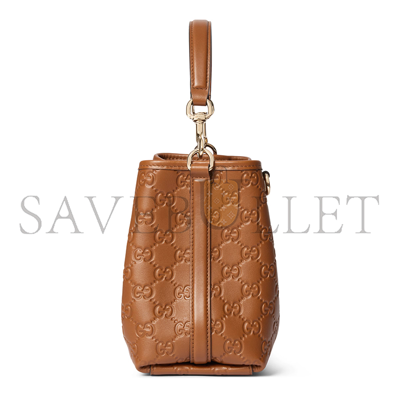 GUCCI GG EMBLEM SMALL BUCKET BAG ‎815118 (19*18*11cm)